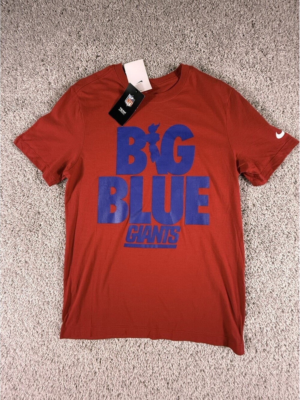 NWT Nike NFL Team Apparel New York Giants T Shirt Short Sleeve Red Size Small